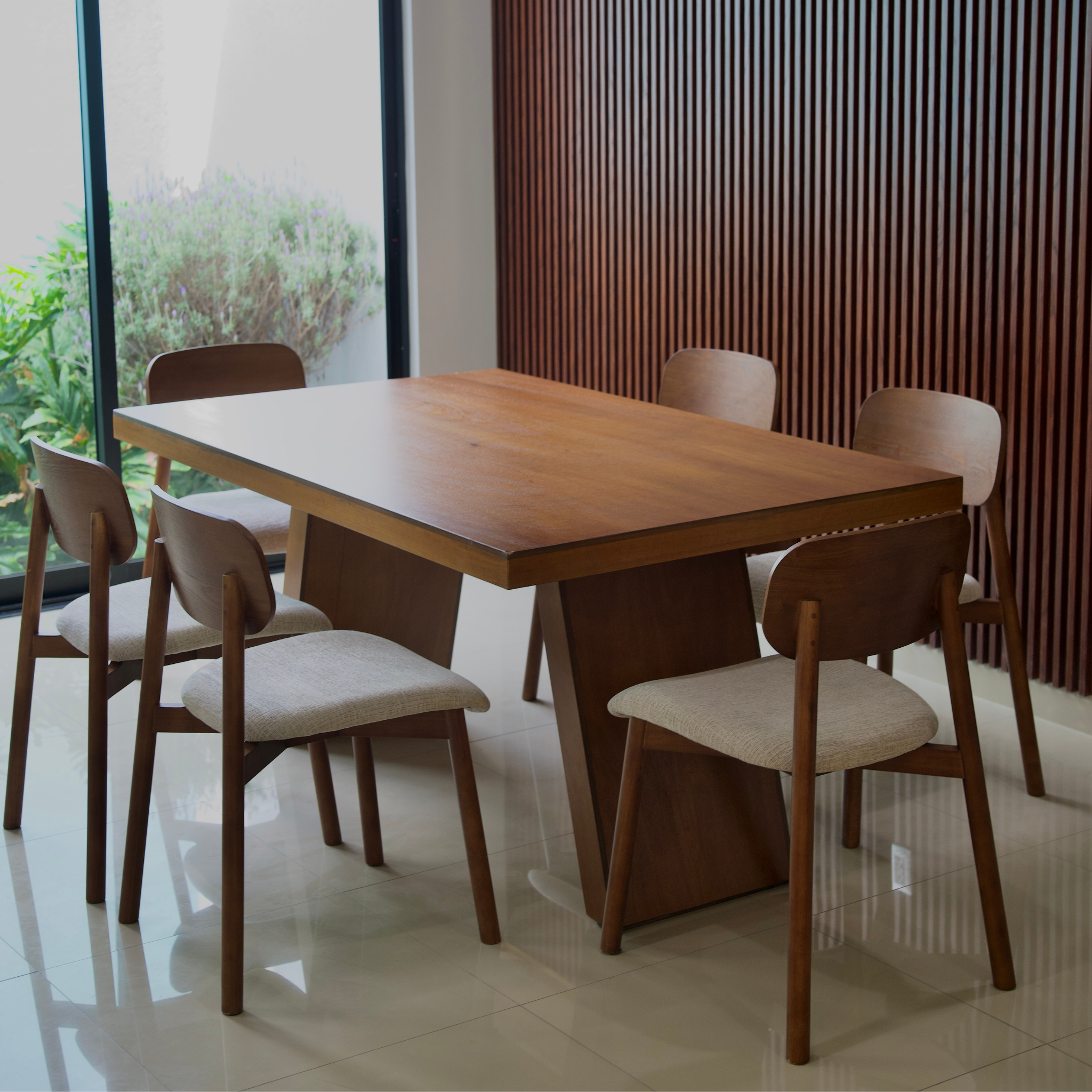 Silla Cantón · Edición Beige y Roble (Interior)