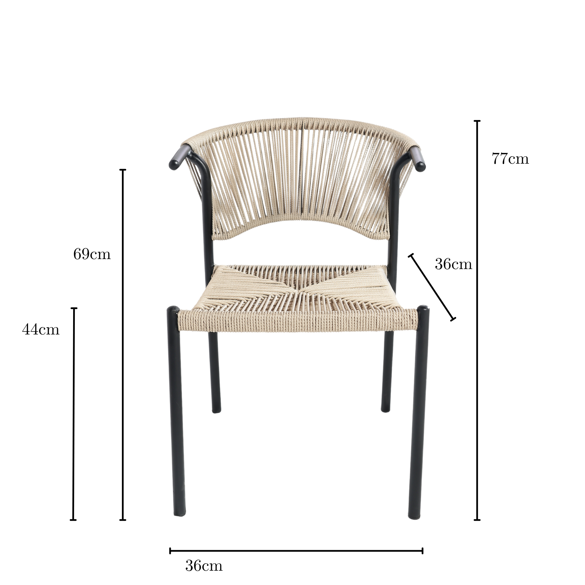 Silla Capri · Edición Limitada Black&Beige  (Interior/Exterior)