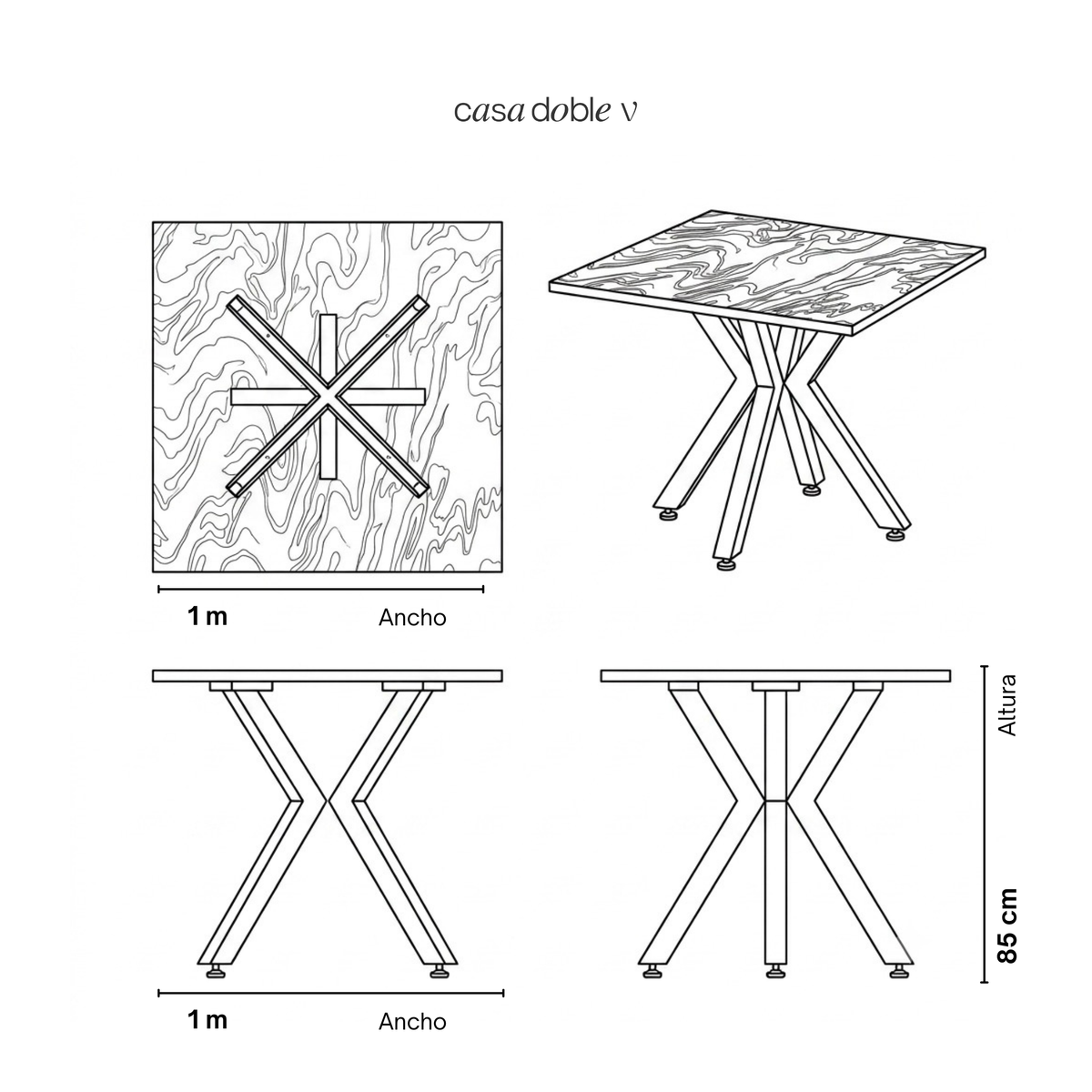 Comedor para 4 personas · Edición Summer (Interior /Semi exterior)
