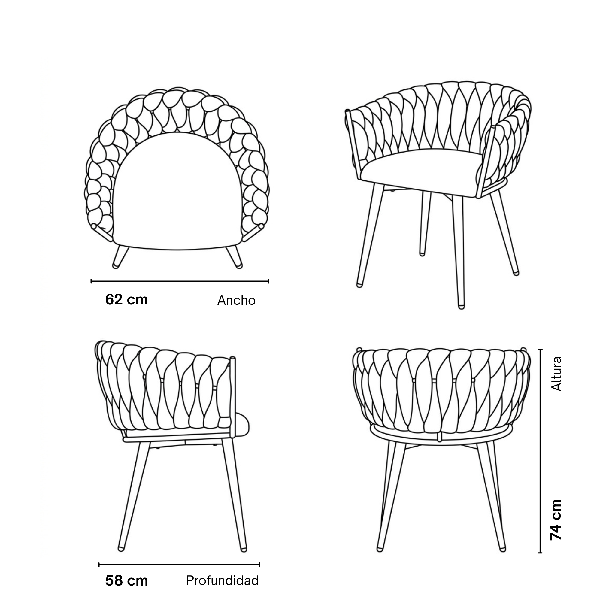 Silla Mónaco  · Edición GoldBlack (Interior)