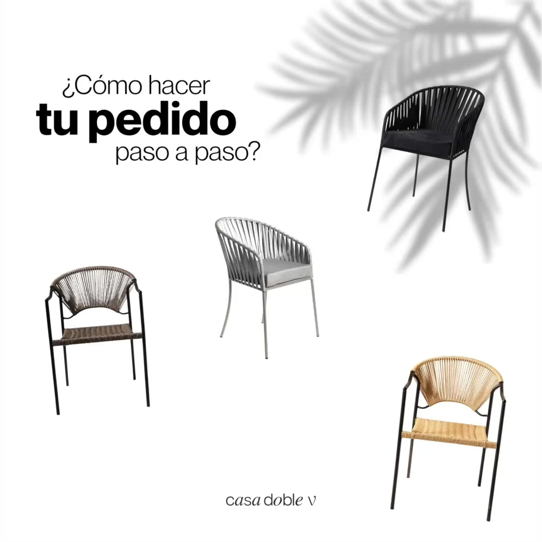 Cargar vídeo: Silla Capri · Edición Limitada Black&amp;Beige  (Interior/Exterior)