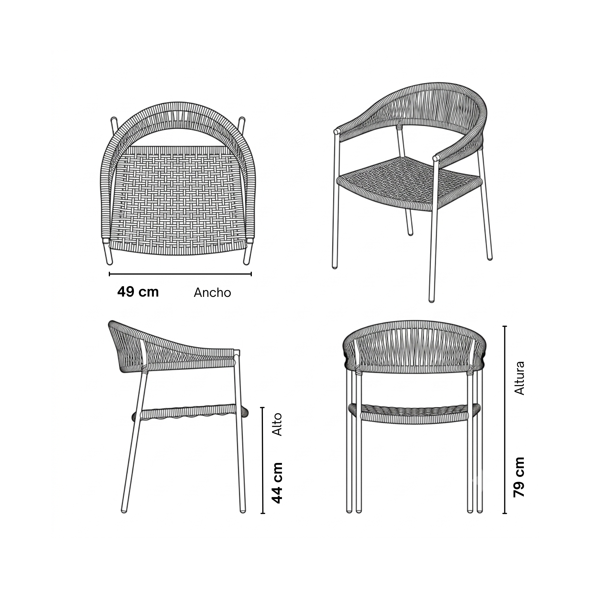 Silla Tulum · Edición Gold (Interior /Exterior)
